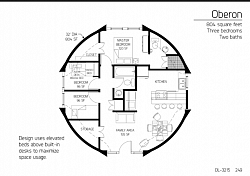 32sqft diameter, 804sqft of space, 3BHK