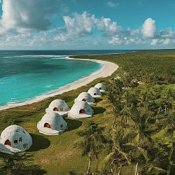 Beachside resort domes